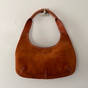 Vintage Salvatorre Ferragamo Suede Shoulder Bag